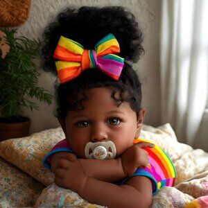 Reborn Baby Dolls Black with Lifelike Soft Body African American Doll